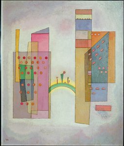 A Ponte (óleo sobre cartão) de Wassily Kandinsky