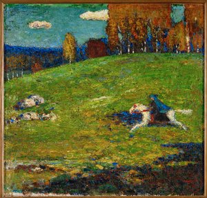 O cavaleiro azul (óleo sobre tela) de Wassily Kandinsky