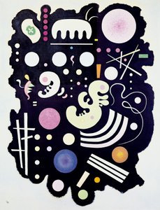 Pintura "Preto Variegado" de Kandinsky de Wassily Kandinsky