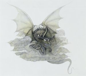 Um dragão que se assemelha a uma nuvem