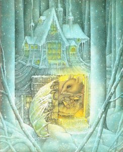 Thumbelina e o rato na neve (lápis e lápis de cor sobre papel) de Wayne Anderson
