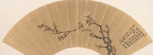 Plum Blossoms, datada de 1670. de Wen Zhi