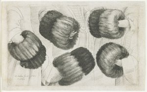 Um Muff em Cinco Vistas, 1645-1646 de Wenceslaus Hollar