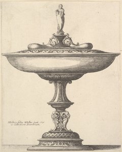 Uma xícara larga com caule ornamental, 1646. de Wenceslaus Hollar