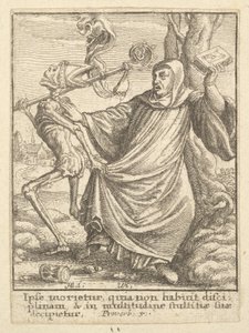 Abade, da Dança da Morte, 1651. de Wenceslaus Hollar