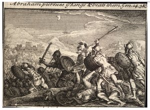 Abraão luta com os reis. Estado 2 de Wenceslaus Hollar