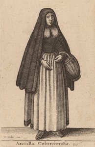 Donzela de Colônia, 1643 de Wenceslaus Hollar