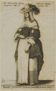Mulher de Antuérpia de Wenceslaus Hollar