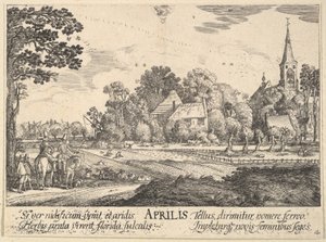 Abril de 1628-29. de Wenceslaus Hollar