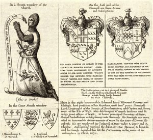 Flecha (vidro manchado). Estado 2 de Wenceslaus Hollar