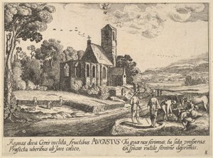 Agosto de 1628-29. de Wenceslaus Hollar