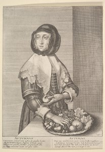 Autumnus - Outono Estações de três quartos, 1641. de Wenceslaus Hollar