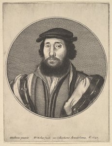 Homem barbudo, 1647. de Wenceslaus Hollar