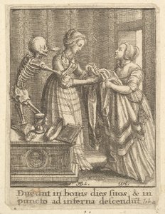 Noiva, da Dança da Morte, 1651. de Wenceslaus Hollar