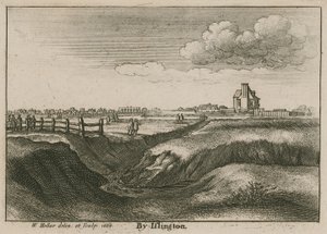 Por Islington, a nova cabeça do rio de Wenceslaus Hollar