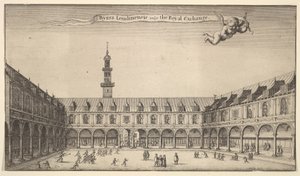 Byrsa geralmente o Royal Exchange em Londres Royal Exchange, Londres, ca. 1647 de Wenceslaus Hollar