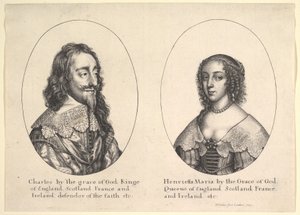 Carlos I e Henrietta Maria, 1641. de Wenceslaus Hollar
