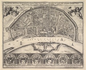 Colônia e Deutz, 1635. de Wenceslaus Hollar