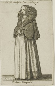 Mulher Dieppe de Wenceslaus Hollar