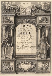 Diodati.  Anotações piedosas. Estado 1 de Wenceslaus Hollar