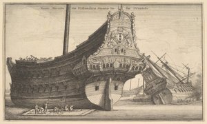 Indiaman do leste holandês, 1647. de Wenceslaus Hollar