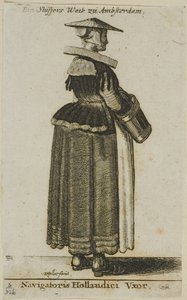 Mulher de um marinheiro holandês de Wenceslaus Hollar