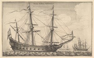 Navio de guerra holandês, 1647. de Wenceslaus Hollar