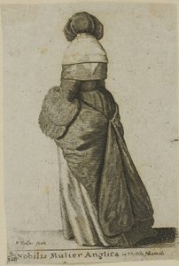 Nobre inglesa em roupas de inverno de Wenceslaus Hollar