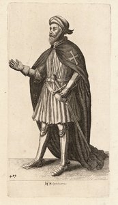 Eq. Hospitaliarius. Estado 2 de Wenceslaus Hollar
