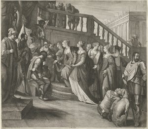 Coroação de Edward VII Retrato: Princesa Victoria Eugenia de Battenberg de Wenceslaus Hollar