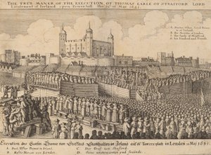 Execução de Thomas Wentworth, 1641. de Wenceslaus Hollar