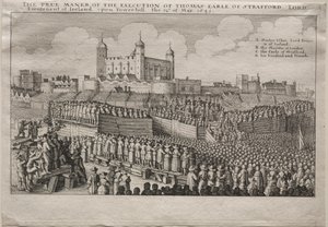 Execução do Conde de Strafford de Wenceslaus Hollar