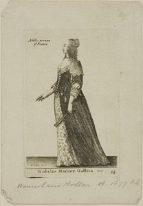 Mulher nobre francesa de Wenceslaus Hollar