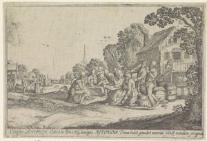 Outono Outono (título no objeto) As Quatro Estações (título da série) de Wenceslaus Hollar