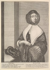 Hyems - Inverno Estações de três quartos, 1641. de Wenceslaus Hollar