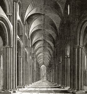 Interior da Nave de São Paulo, de &39;London Pictures: desenhado com caneta e lápis&39;, pelo Rev. Richard Lovett, publicado em 1890 de Wenceslaus Hollar