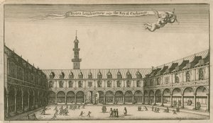 Interior do Royal Exchange, Londres de Wenceslaus Hollar