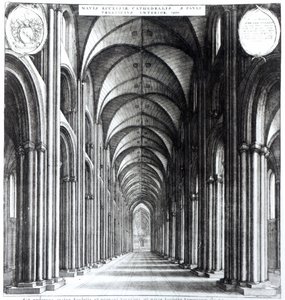 Interior da nave de São Paulo, 1658 de Wenceslaus Hollar