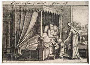 Isaac abençoa Jacob. Estado 2 de Wenceslaus Hollar