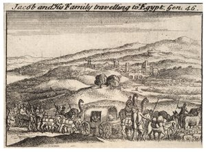 Jacob a viajar para o Egipto. Estado 3 de Wenceslaus Hollar