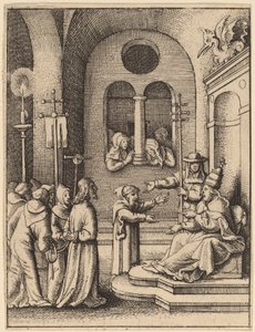 Jesus novamente diante de Caifás de Wenceslaus Hollar
