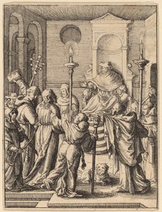 Jesus antes de Anás de Wenceslaus Hollar