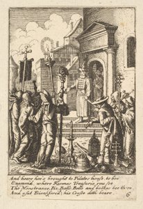 Jesus perante Pilatos, 1625-77. de Wenceslaus Hollar