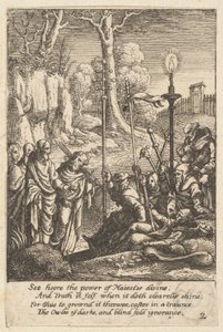 Jesus confrontando seus detratores, 1625-77. de Wenceslaus Hollar
