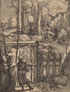 Jesus no Monte das Oliveiras. de Wenceslaus Hollar
