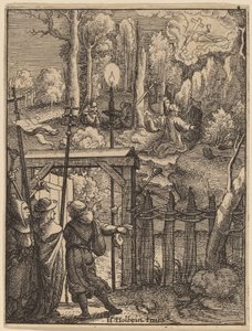 Jesus no Monte das Oliveiras de Wenceslaus Hollar