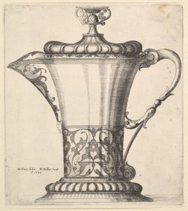 Jarro com bico largo, 1645. de Wenceslaus Hollar