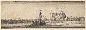 Castelo Kelsterbach perto de Hoechst am Main, 1642-44. de Wenceslaus Hollar