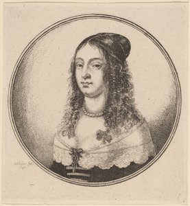 Senhora com fitas em cachos de Wenceslaus Hollar