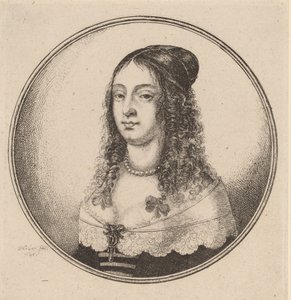 Lady with Ribbons on Curls, 1646. de Wenceslaus Hollar